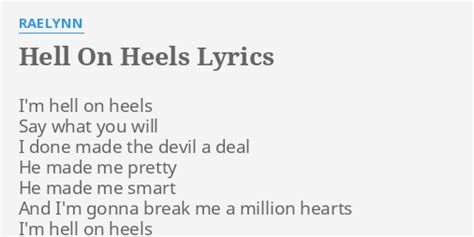 hell on heels lyrics|hell on heels song.